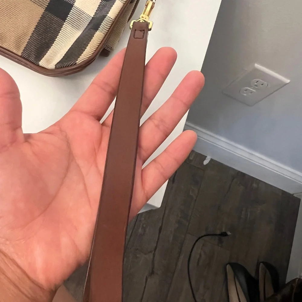 Burberry House Check Bridle Calfskin Adeline Filder Wristlet Clutch/ bag . - Picture 10 of 12